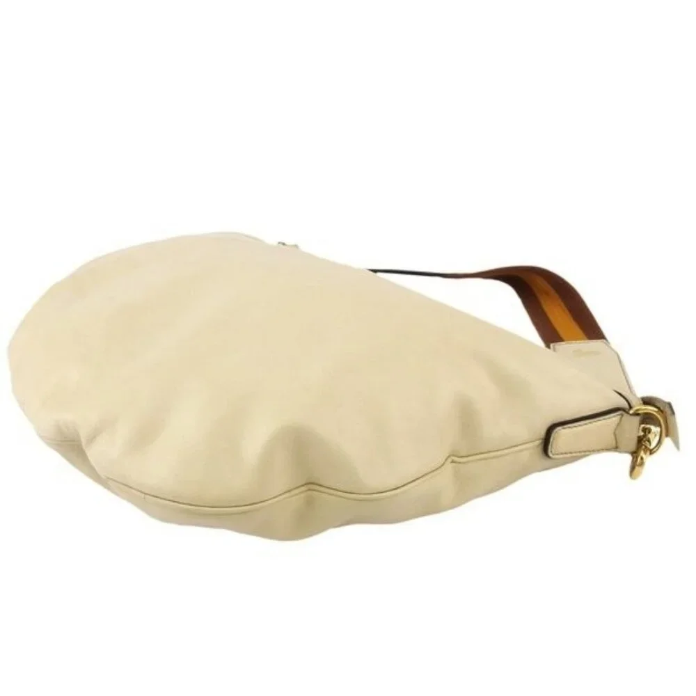 GUCCI Shoulder Bag Beige Brown Yellow Gold Women 154401 Authentic secondhand - Picture 3 of 8